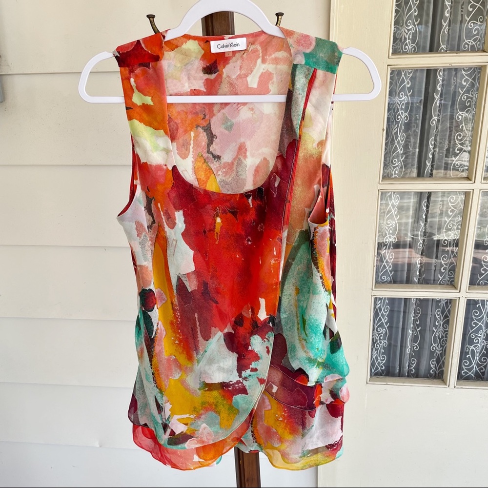 Calvin Klein - Floral Watercolor Layered Tank